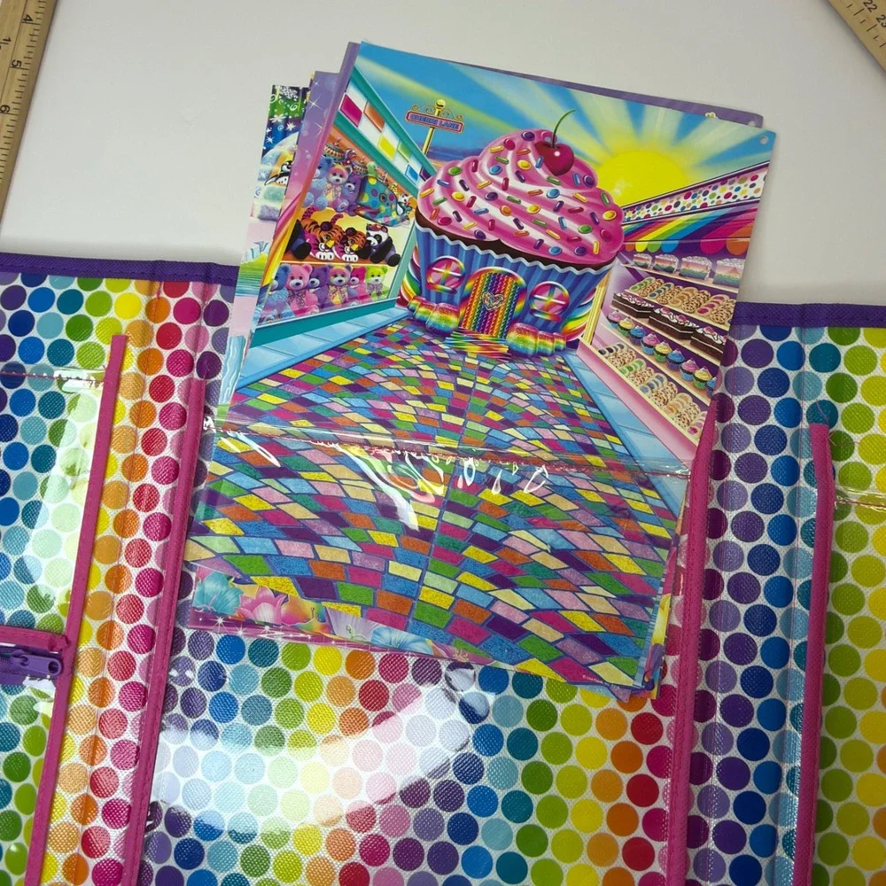 Lisa Frank Trifold Portfolio Organizer SK045 Rainbow Pegasus Leopard 2016